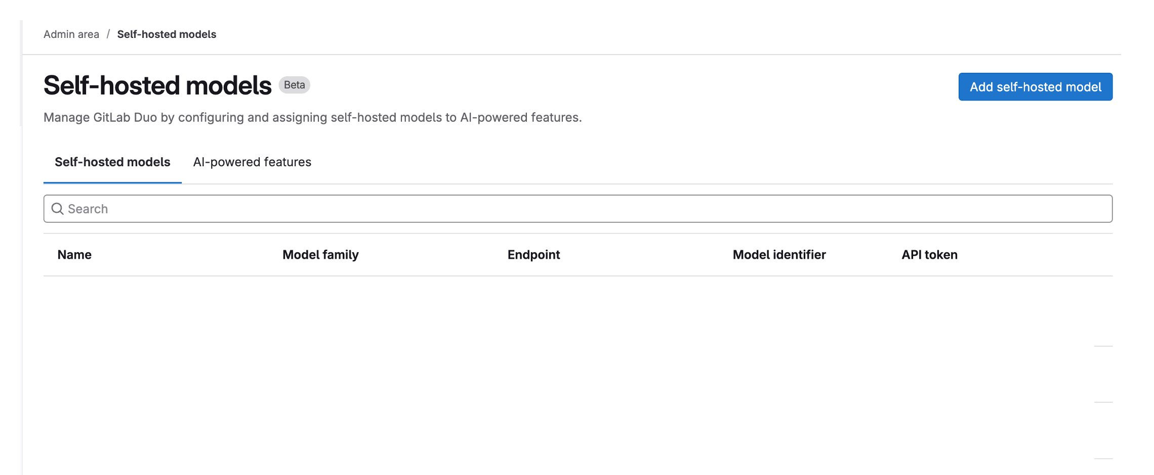 Configure Self-Hosted Model